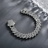 Load image into Gallery viewer, 14mm Diamond Prong Cuban Bracelet in White Gold   The Icetruck