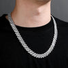 14mm Diamond Prong Cuban Chain in White Gold   The Icetruck