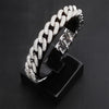 Charger l&#39;image dans la galerie, 14mm Iced Cuban Link Bracelet in White Gold | - The Icetruck