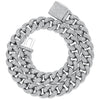 Load image into Gallery viewer, 14mm Diamond Bandana Cuban Chain in White Gold
