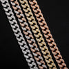 Load image into Gallery viewer, 14mm Diamond Bandana Cuban Chain in White Gold
