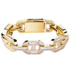 Load image into Gallery viewer, 15mm Baguette Mariner Bracelet in Yellow Gold 820.3cm  The Icetruck