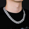 Charger l&#39;image dans la galerie, 16mm Baguette Chain Link Necklace in White Gold | - The Icetruck