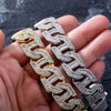 Charger l&#39;image dans la galerie, 16mm Baguette Chain Link Necklace in White Gold | - The Icetruck