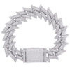Charger l&#39;image dans la galerie, 16mm Spiked Cuban Bracelet in White Gold 922.9cm  The Icetruck