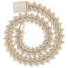 Charger l&#39;image dans la galerie, 16mm Spiked Diamond Cuban Chain in Yellow Gold 2255.9cm  The Icetruck