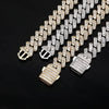 Load image into Gallery viewer, 18mm Channel Set Baguette Cuban Chain in White Gold | - The Icetruck
