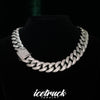 Charger l&#39;image dans la galerie, 18mm Iced Cuban Link Chain in White Gold | - The Icetruck