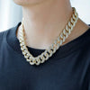 18mm Iced Cuban Link Chain in Yellow Gold 2255.9cm  The Icetruck