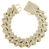Load image into Gallery viewer, 20mm Diamond Prong Link Bracelet in Yellow Gold 922.9cm  The Icetruck