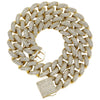20mm Iced Cuban Link Chain in Yellow Gold 2255.9cm  The Icetruck