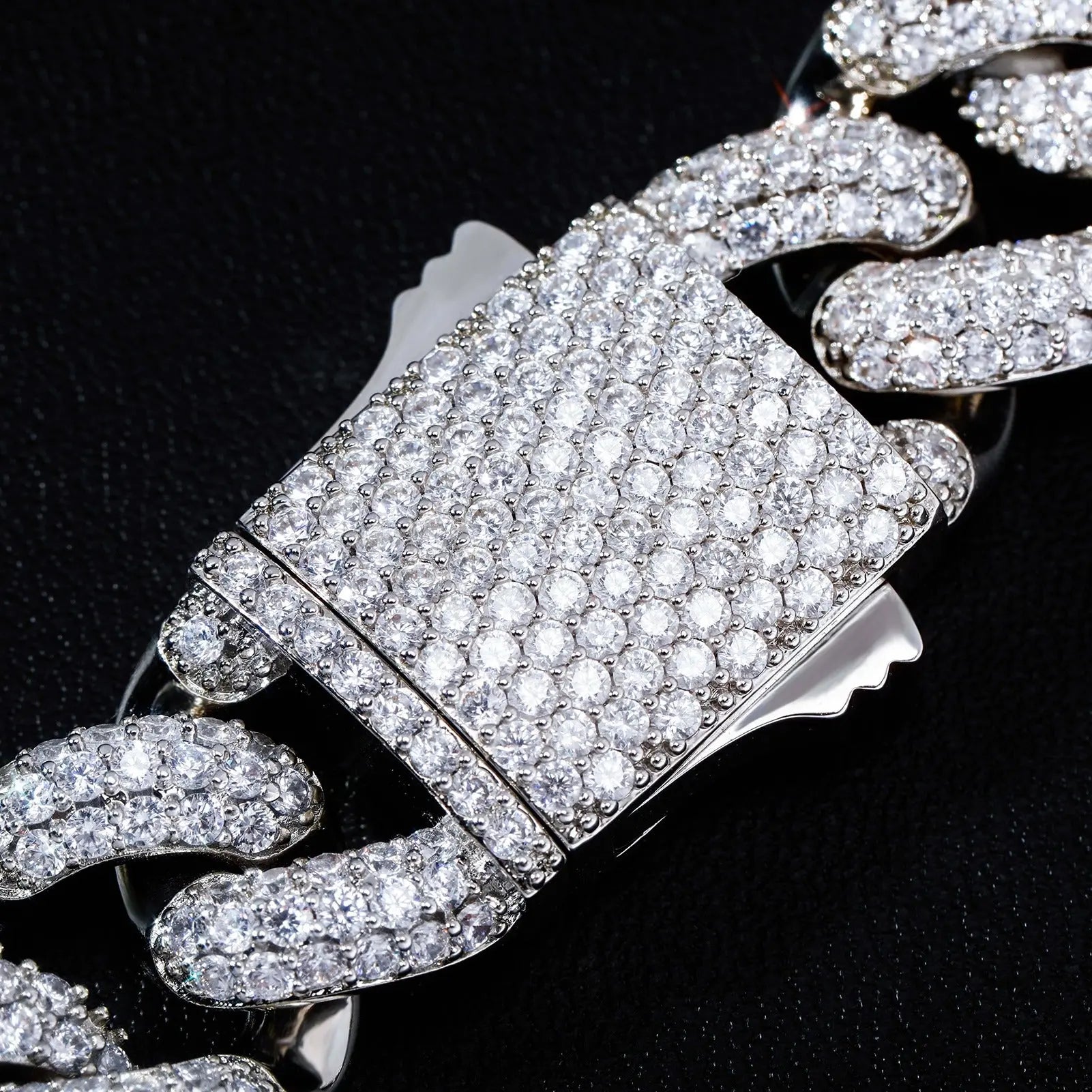 20mm Miami Cuban G-Link Chain in White Gold   The Icetruck