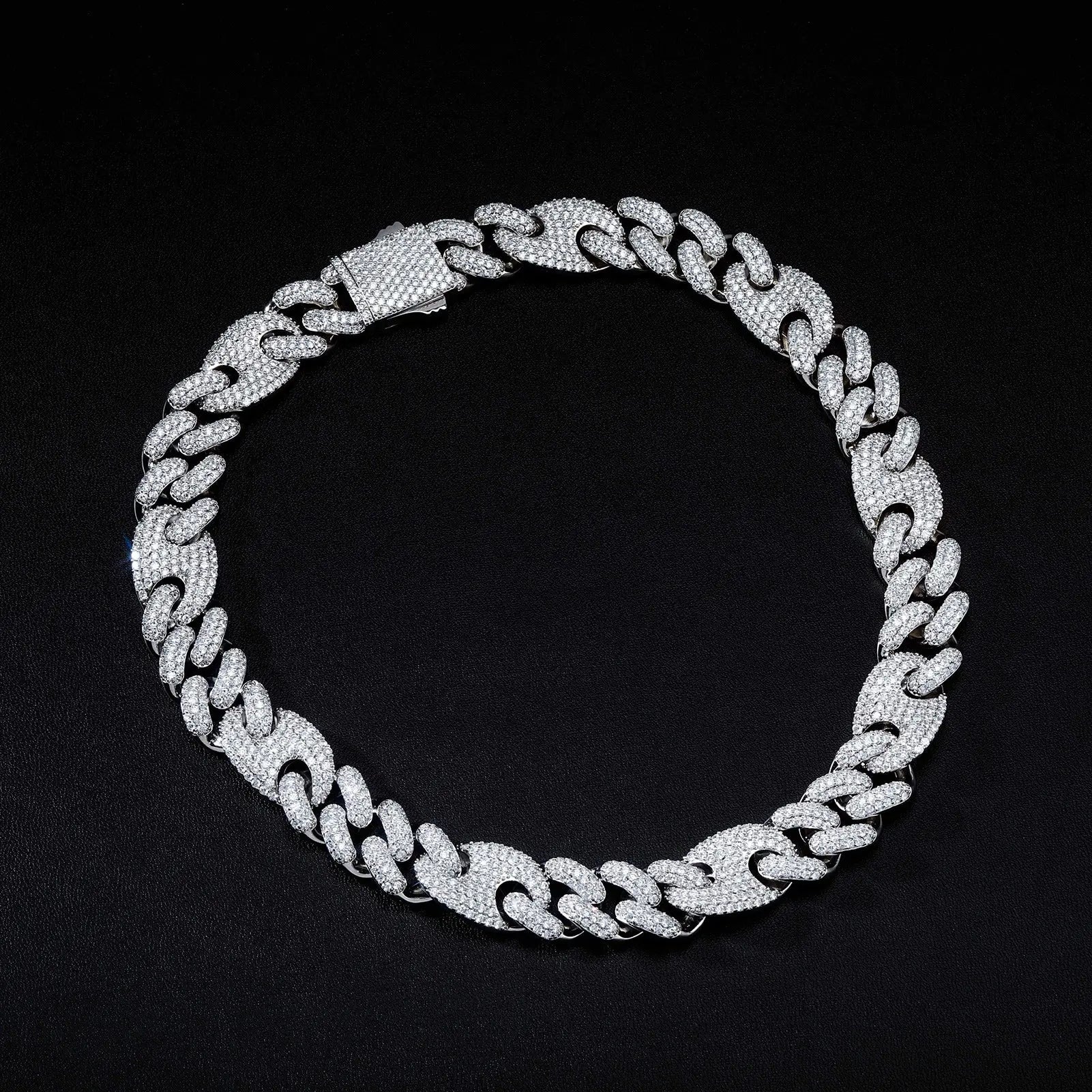 20mm Miami Cuban G-Link Chain in White Gold   The Icetruck