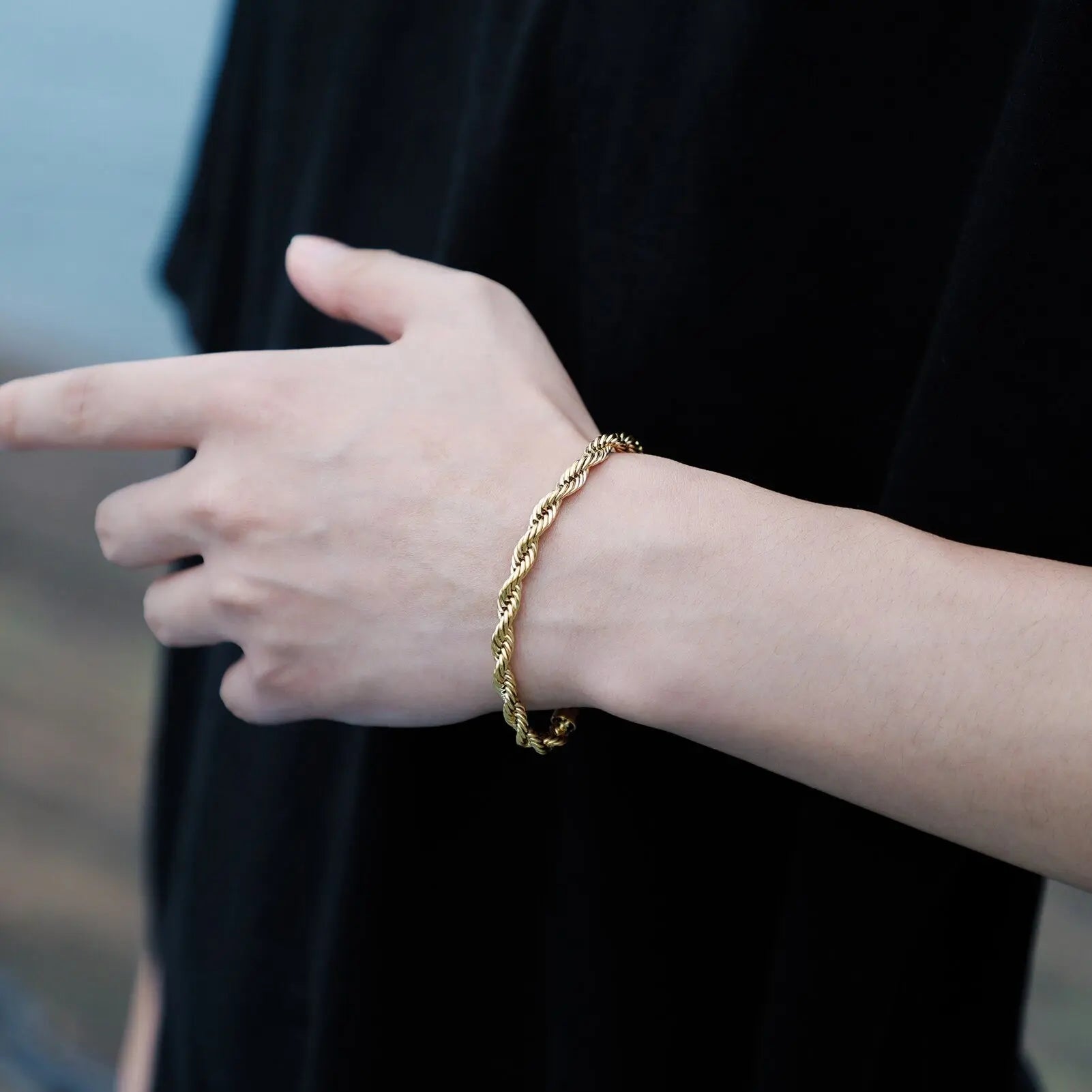 3mm Rope Bracelet in Yellow Gold | - The Icetruck