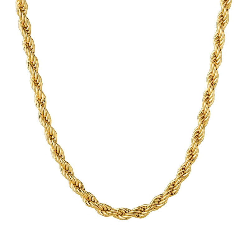 3mm Classic Rope Chain in Yellow Gold