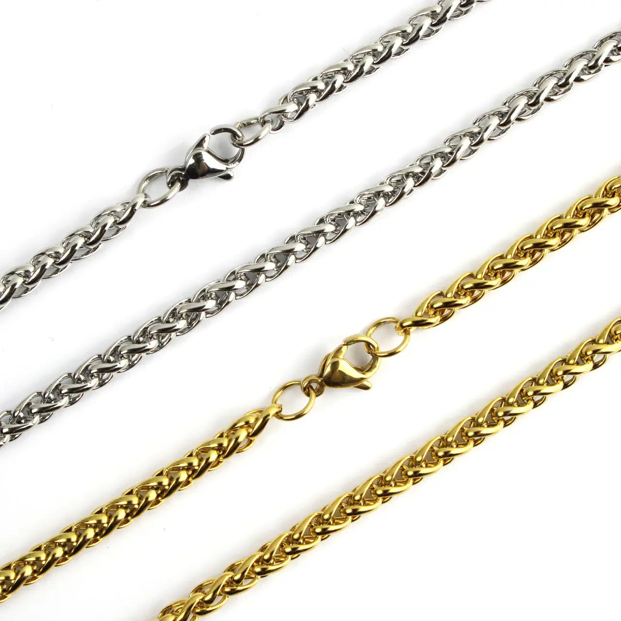 4mm Classic Franco Chain | 18" / 45.7cm / 14k White Gold Plated - The Icetruck