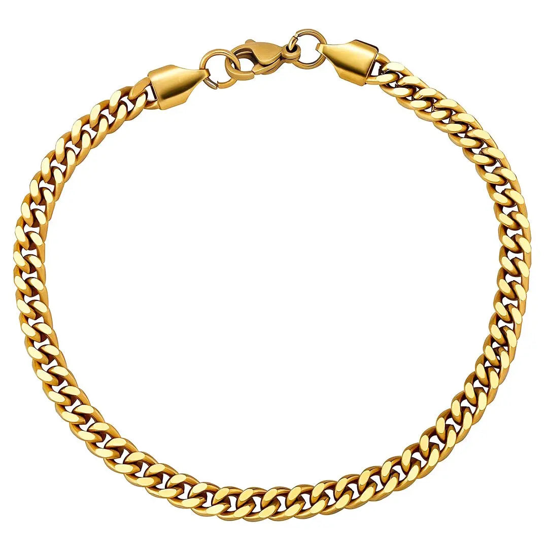 4mm Miami Cuban Bracelet in Yellow Gold 922.8cm  The Icetruck