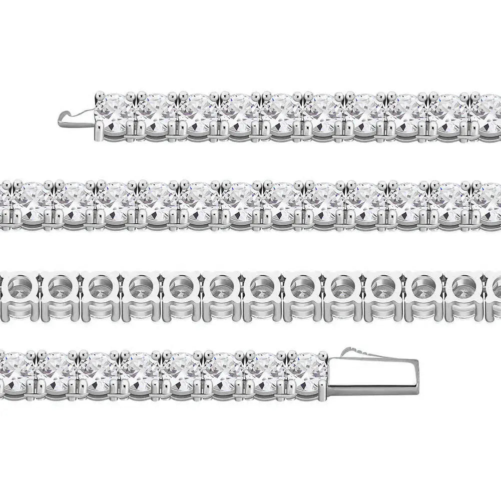 4mm Round Cut Tennis Bracelet in White Gold | - The Icetruck