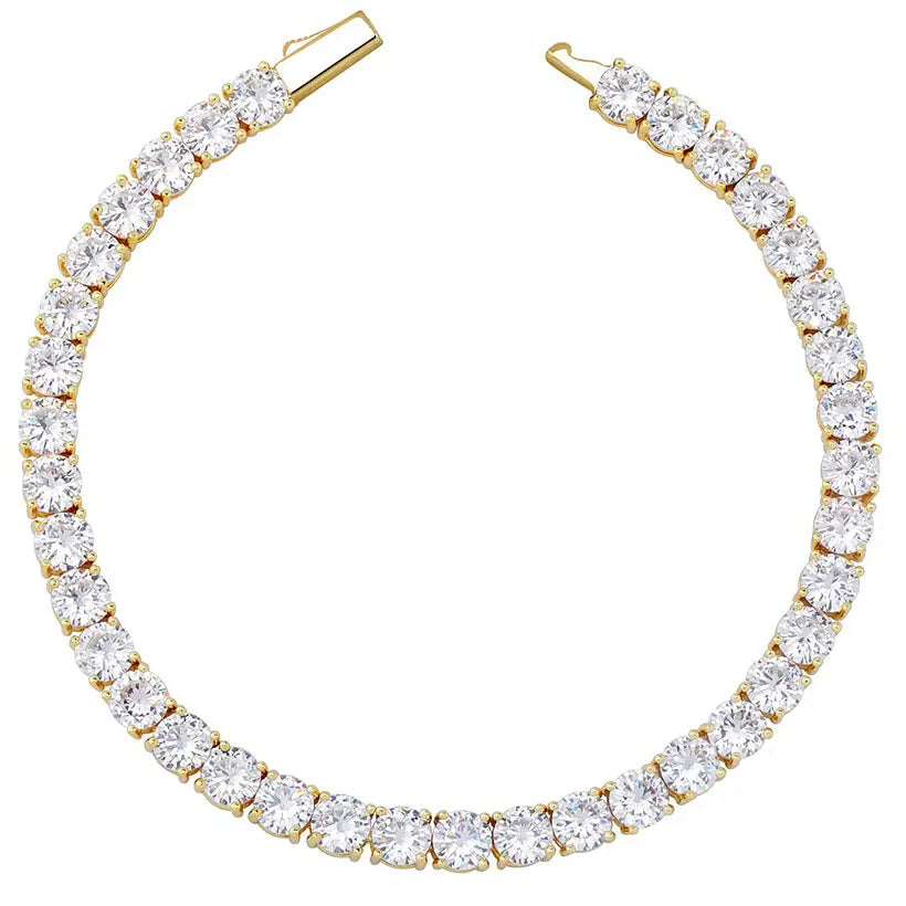 4mm Round Cut Tennis Bracelet in Yellow Gold 820.3cm  The Icetruck