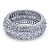5 Layer Diamond Band Ring in White Gold | - The Icetruck
