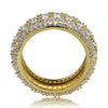 5 Layer Diamond Band Ring in Yellow Gold | - The Icetruck