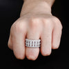 Load image into Gallery viewer, 5 Row Diamond Band Ring in White Gold   The Icetruck