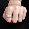 5 Row Diamond Band Ring in Yellow Gold   The Icetruck