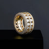 5 Row Diamond Band Ring in Yellow Gold   The Icetruck