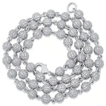 6mm Diamond Beads Chain in White Gold