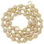 6mm Diamond Beads Chain in Yellow Gold