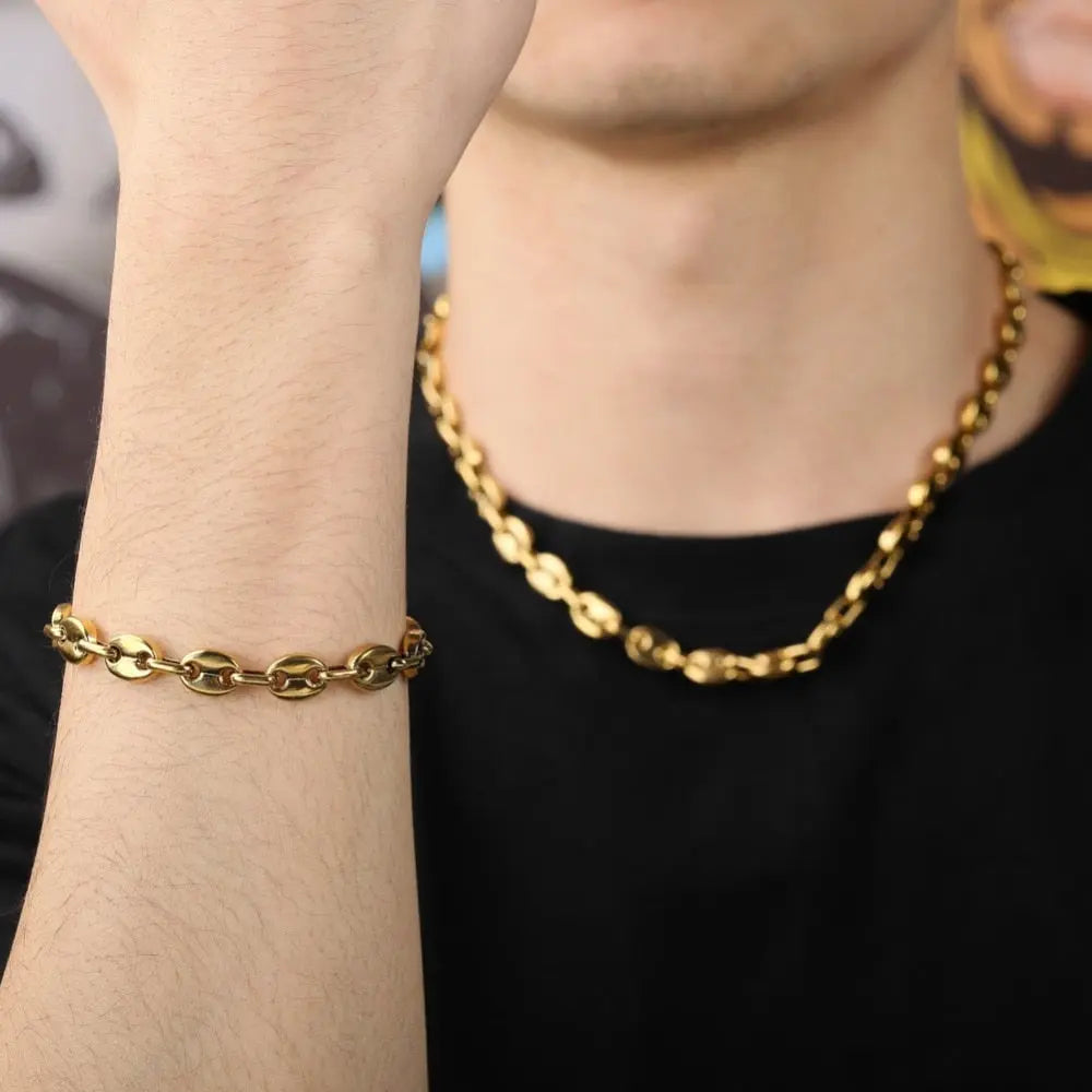 8mm G-Link Bracelet in White Gold | - The Icetruck