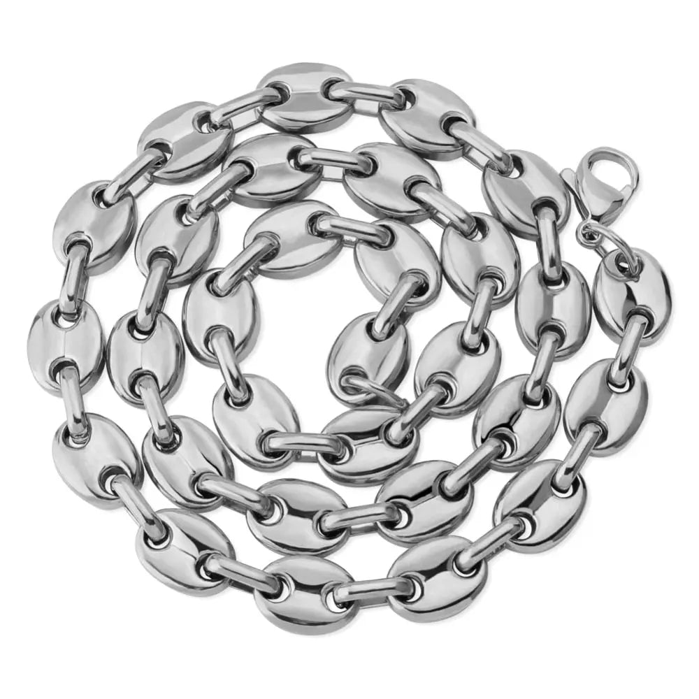 8mm G-Link Chain in White Gold | 18" / 45.7cm - The Icetruck