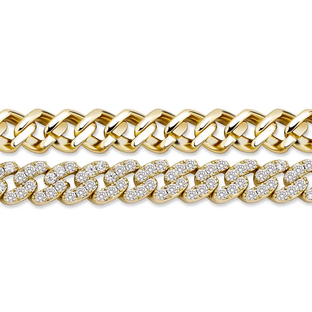 8mm Micro Cuban Link Chain in Yellow Gold | - The Icetruck