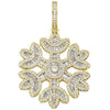 Load image into Gallery viewer, Baguette Diamond Snowflake Pendant 18kYellowGoldPlated  The Icetruck