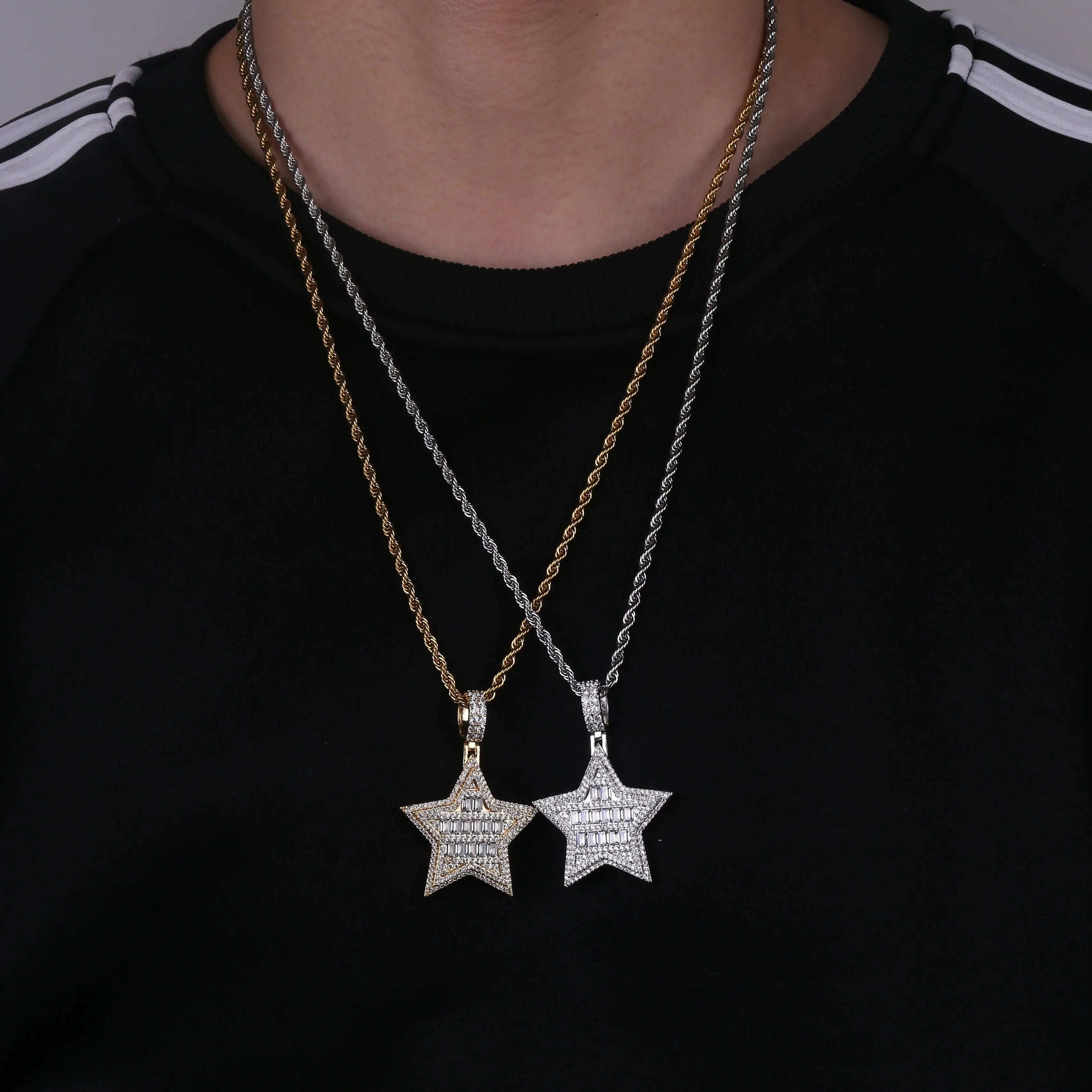 Baguette Diamond Star Pendant | - The Icetruck