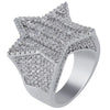 Load image into Gallery viewer, Baguette Diamond Star Ring in White Gold 11925Silvermadetoorder  The Icetruck