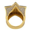 Cargar imagen en el visor de la galería, Baguette Diamond Star Ring in Yellow Gold | - The Icetruck