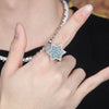 Charger l&#39;image dans la galerie, Blue Diamond Star Ring in White Gold | - The Icetruck
