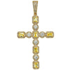 Lade das Bild in den Galerie-Viewer, Canary Yellow Cross Pendant 18kYellowGoldPlated  The Icetruck