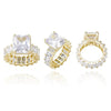 Center Stone Baguette Band Ring in Yellow Gold | - The Icetruck