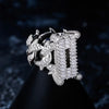 Charger l&#39;image dans la galerie, Clustered Baguette Cuban Ring in White Gold | - The Icetruck