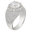Charger l&#39;image dans la galerie, Clustered Diamond Band Ring in White Gold 1164.7mm925Silvermadetoorder  The Icetruck