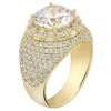 Load image into Gallery viewer, Clustered Diamond Band Ring in Yellow Gold 1164.7mmGoldVermeilmadetoorder  The Icetruck