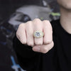 Load image into Gallery viewer, Clustered Diamond Band Ring in Yellow Gold | - The Icetruck
