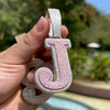 Load image into Gallery viewer, Custom Iced Out Retro Initial Pendant   The Icetruck