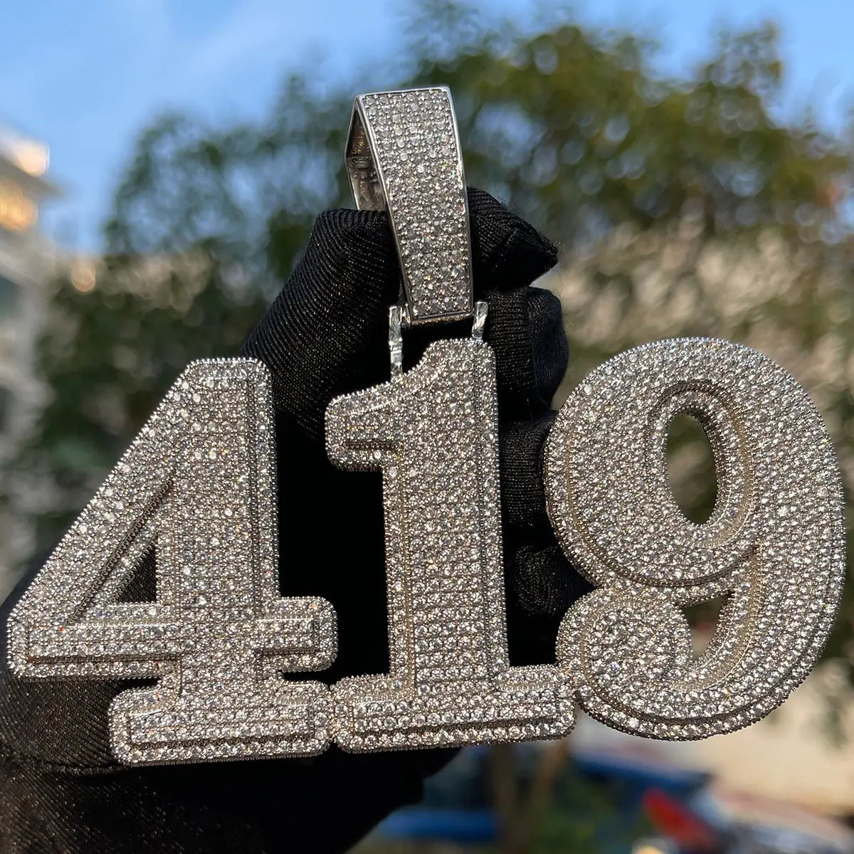 Custom Iced Out Retro Number Pendant | - The Icetruck