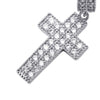 Carica l&#39;immagine nel visualizzatore di Gallery, Diamond Cross Hoop Earrings in White Gold | - The Icetruck