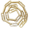 Carica l&#39;immagine nel visualizzatore di Gallery, Diamond Paperclip Necklace in Yellow Gold 2255.9cm  The Icetruck