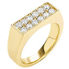 Charger l&#39;image dans la galerie, Diamond Signet Ring in Yellow Gold 1164.7mmGoldVermeilmadetoorder  The Icetruck
