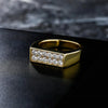 Diamond Signet Ring in Yellow Gold | - The Icetruck